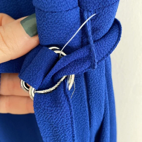 MICHAEL Michael Kors Twilight Blue D Ring Belt Cropped Pant Jumpsuit - Picture 8 of 16